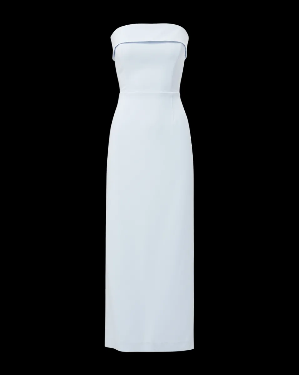 Absol Crepe Strapless Dress in Blue Mist>Veronica Beard