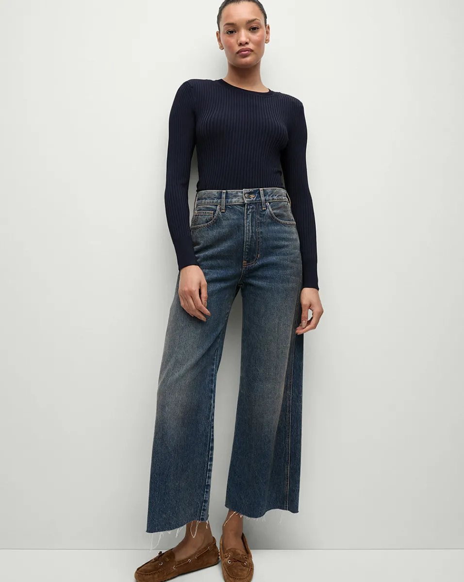 Acara Ribbed Pullover in>Veronica Beard Hot