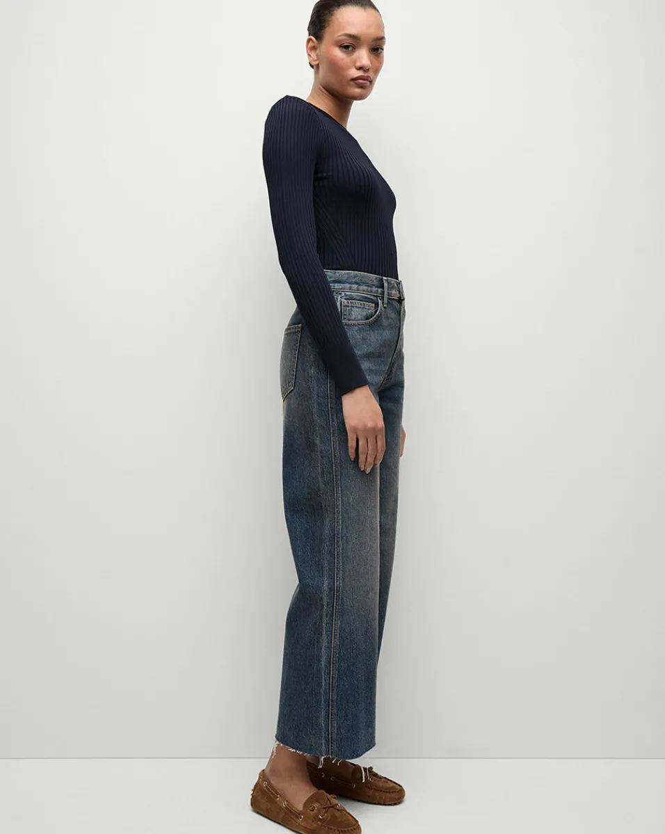 Acara Ribbed Pullover in>Veronica Beard Hot