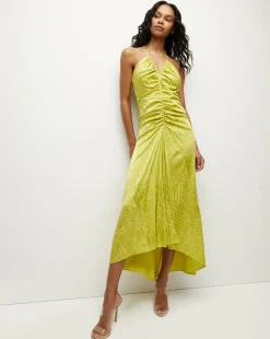 Aldana Stretch-Silk Dress in><noscript><img width=