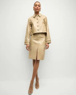 Anderson Coated Leather Skirt in><noscript><img width=
