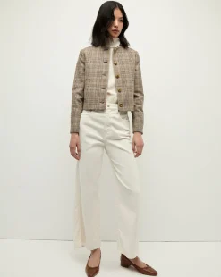 Andrea Plaid Jacket in Russet Multi>Veronica Beard Clearance
