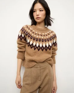 Anne Fairisle Pullover in Russet Multi>Veronica Beard Discount