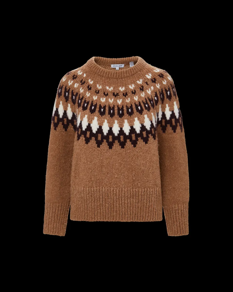 Anne Fairisle Pullover in Russet Multi>Veronica Beard Discount