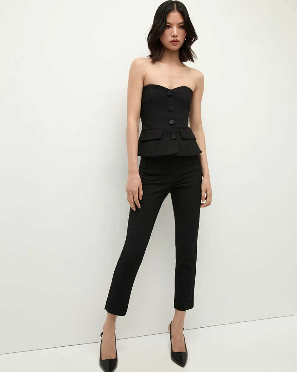 Arlette Strapless Peplum Bustier in>Veronica Beard Hot
