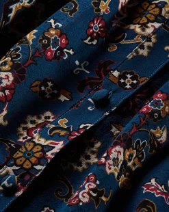 Ashlynn Silk Blouse in Blue Print><noscript><img width=