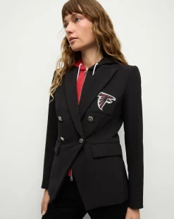 Atlanta Falcons Dickey Jacket in Black/Silver>Veronica Beard Online