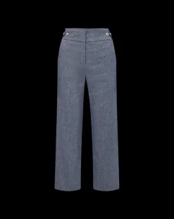 Aubrie Linen Pant in Blue Melange><noscript><img width=