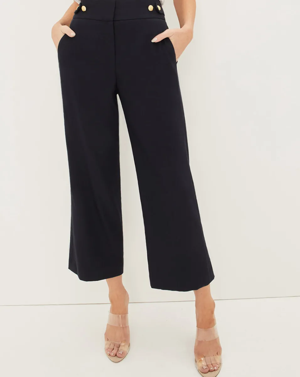 Aubrie Women's Linen Cropped Pant>Veronica Beard Outlet