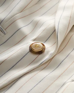 Battista Pinstriped Dickey Jacket in Dove Multi><noscript><img width=