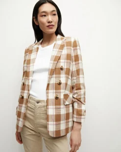 Beacon Dickey Jacket in Ochre Multi>Veronica Beard