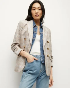 Beacon Linen Dickey Jacket in Khaki Multi><noscript><img width=