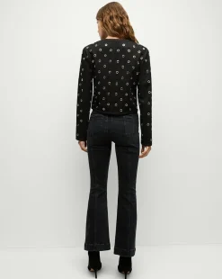 Beale Grommet Jacket in Black | Studded Jacket><noscript><img width=