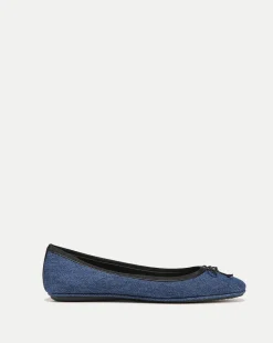Beatrix Denim Ballet Flat>Veronica Beard Outlet