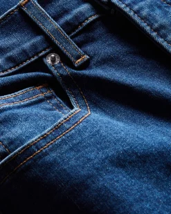 Beverly Loafer Length Skinny-Flare Jean in Bright Blue><noscript><img width=