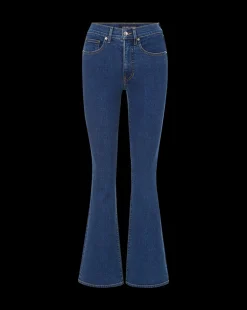 Beverly Loafer Length Skinny-Flare Jean in Bright Blue><noscript><img width=