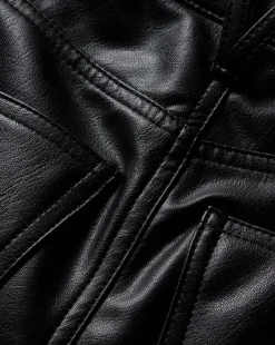 Beverly Vegan Leather Skinny-Flare Pant in><noscript><img width=