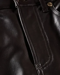 Beverly Vegan Leather Skinny-Flare Pant in Dark Chocolate><noscript><img width=