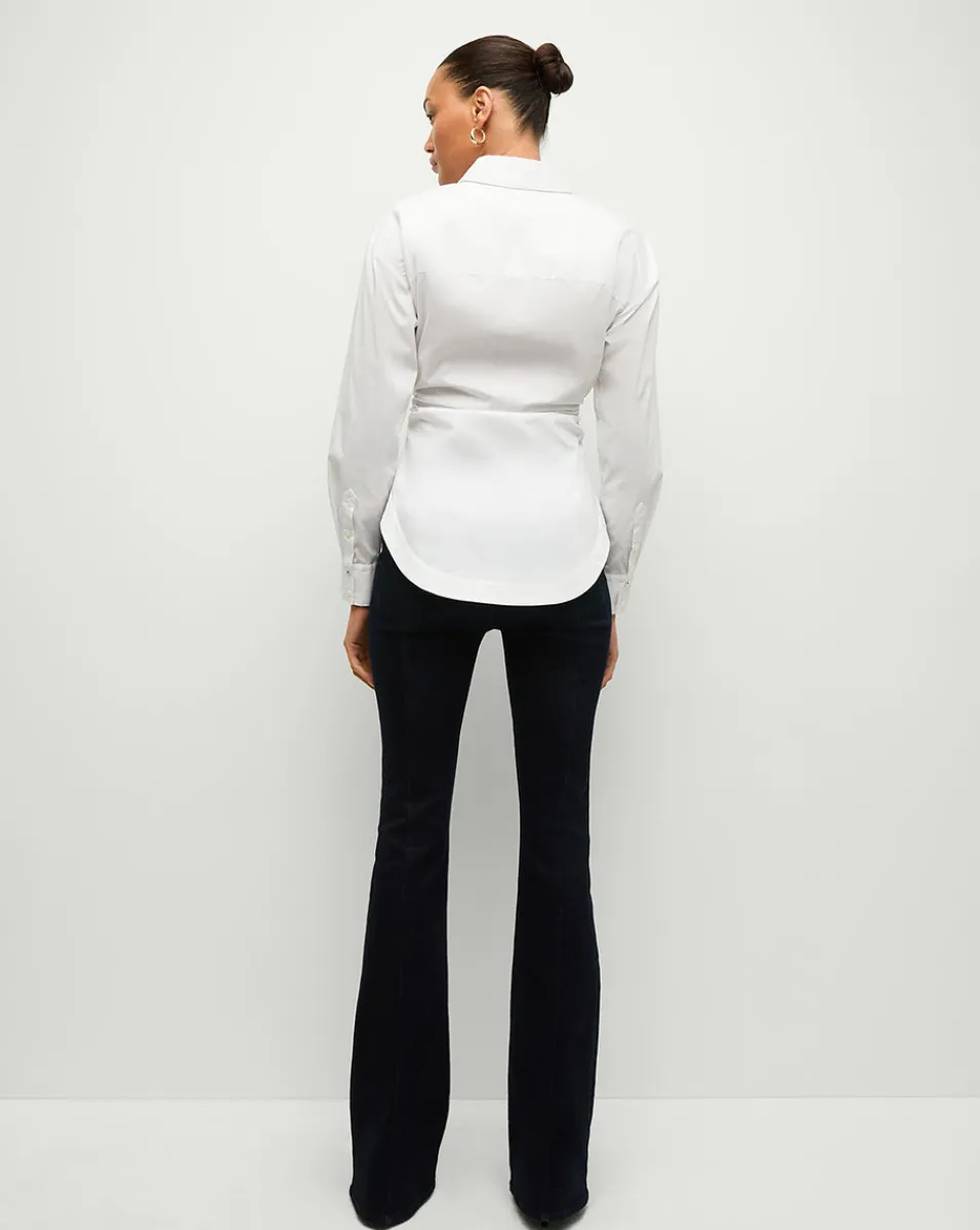 Bosco Ruched Shirt in | Cinched Shirt>Veronica Beard