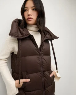 Bria Puffer Vest in Dark Chocolate><noscript><img width=