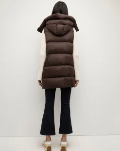 Bria Puffer Vest in Dark Chocolate><noscript><img width=
