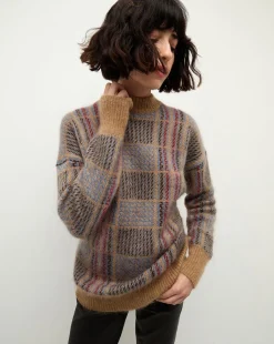 Bristol Plaid Sweater in Russet><noscript><img width=