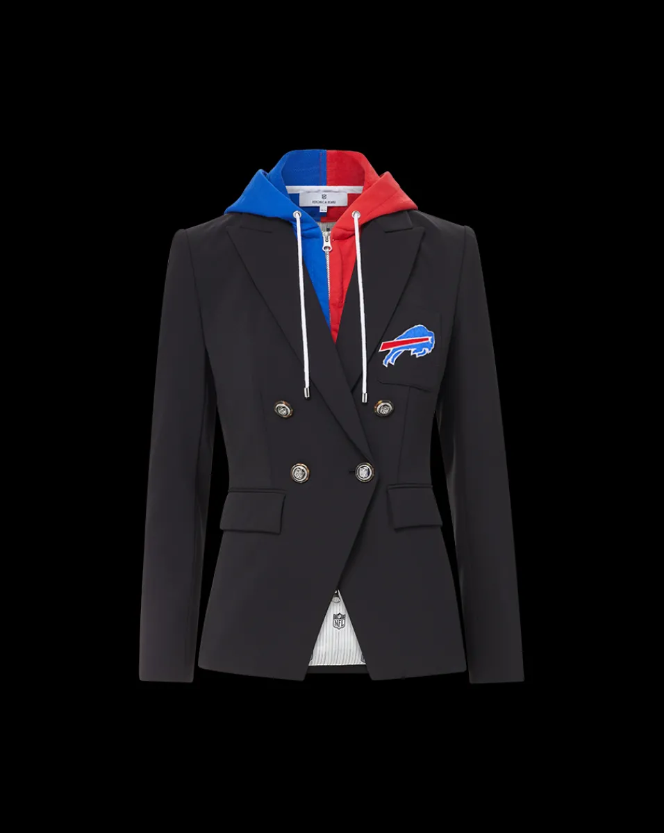 Buffalo Bills Dickey Jacket in Black/Silver>Veronica Beard Outlet