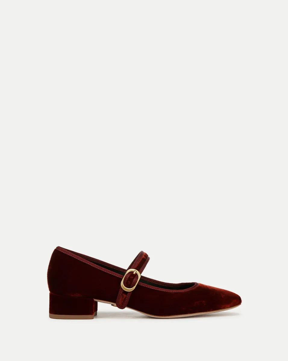 Cade Velvet Mary Jane Ballet Pump in>Veronica Beard Sale