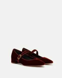 Cade Velvet Mary Jane Ballet Pump in>Veronica Beard Sale