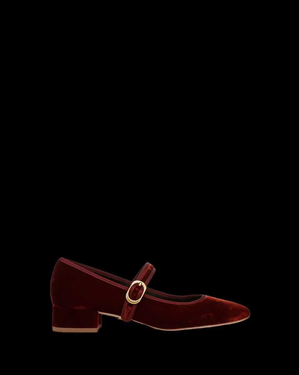 Cade Velvet Mary Jane Ballet Pump in>Veronica Beard Sale
