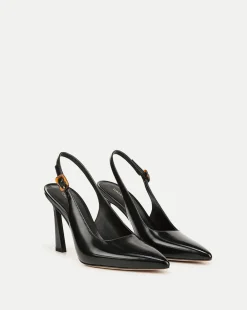 Callie Leather Slingback Pump in>Veronica Beard Outlet