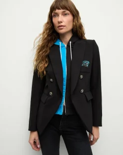 Carolina Panthers Dickey Jacket in Black/Silver>Veronica Beard New