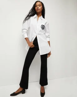 Carson Black Washed Kick-Flare Jeans>Veronica Beard Online