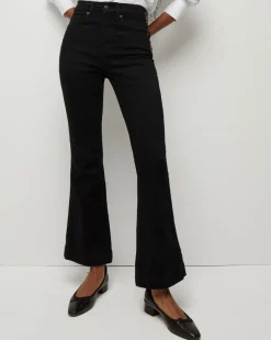 Carson Black Washed Kick-Flare Jeans>Veronica Beard Online