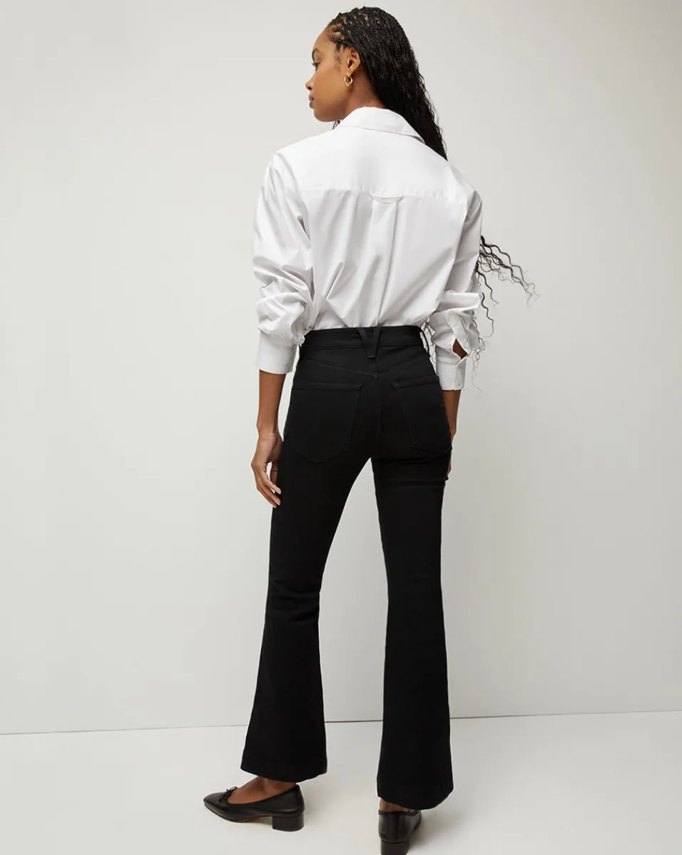 Carson Black Washed Kick-Flare Jeans>Veronica Beard Online