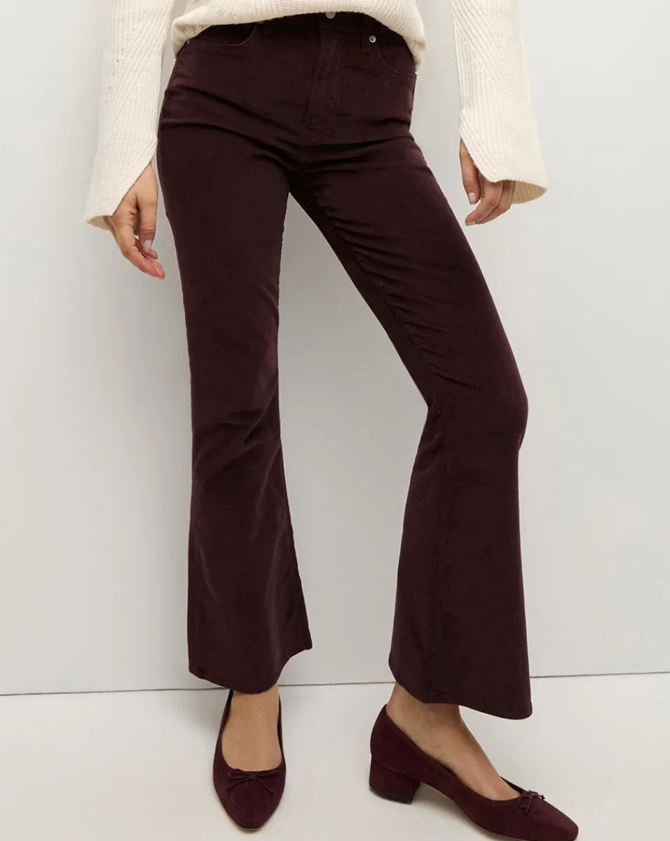 Carson Corduroy Kick-Flare Pant in>Veronica Beard Outlet