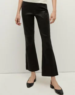 Carson Kick-Flare Leather Pant in>Veronica Beard Best