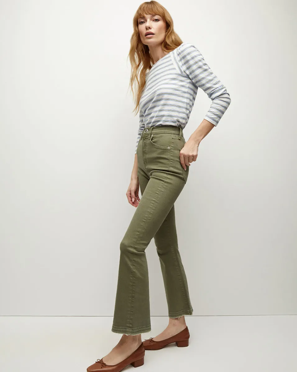 Carson Released Hem Kick-Flare Jean in Stone Army>Veronica Beard Clearance