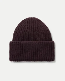 Cashmere Foldover Beanie in Dark Chocolate>Veronica Beard Sale