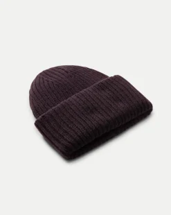 Cashmere Foldover Beanie in Dark Chocolate><noscript><img width=