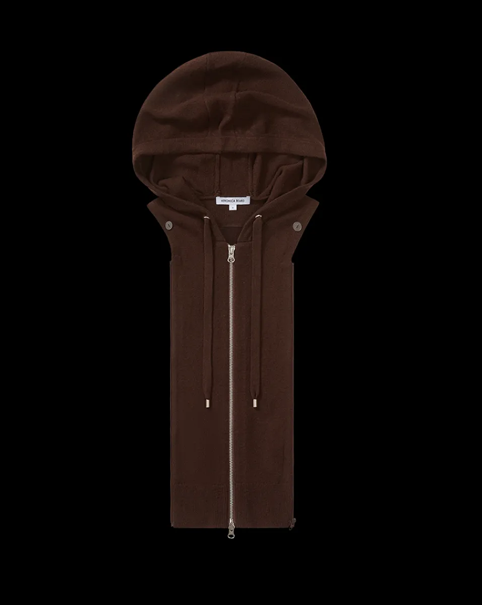 Cashmere Hoodie Dickey in Dark Chocolate>Veronica Beard Best