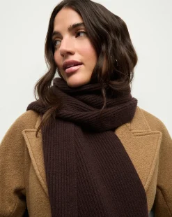 Cashmere Scarf in Dark Chocolate><noscript><img width=
