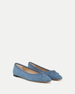 Catherine Denim Ballet Flat in>Veronica Beard Online