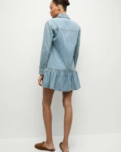 Catherine Denim Dress in Pebble Stone><noscript><img width=