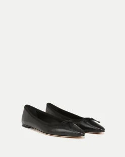 Catherine Leather Ballet Flat in>Veronica Beard Outlet