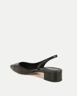 Cecile Cap-Toe Leather Slingback in><noscript><img width=
