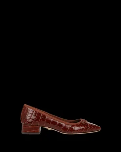 Cecile Croc-Embossed Ballet Pump in><noscript><img width=