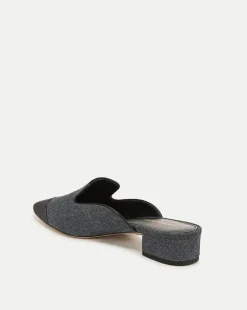 Cecile Denim Cap-Toe Mules><noscript><img width=