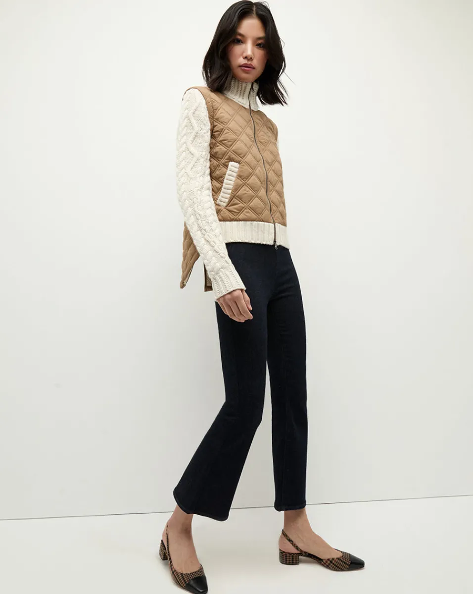 Cecile Plaid Cap-Toe Slingback in Camel Multi>Veronica Beard Hot