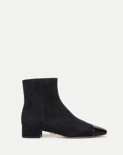 Cecile Suede Cap-Toe Bootie in>Veronica Beard Discount